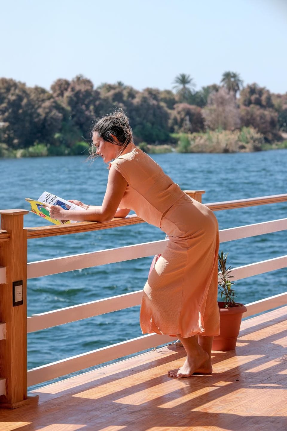 SWAN DAHABIYA Luxury Boutique Nile Cruise - Every Friday from Aswan for 3 nights & Every Monday from Luxor for 4 nights Docked boat in Luxor