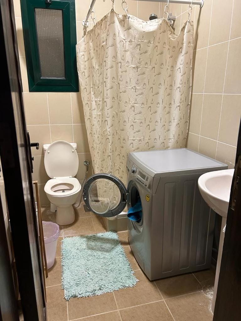 Toilet, Bathroom, washing machine