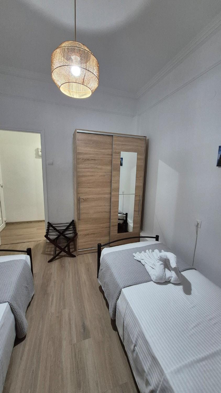 Bed, Photo of the whole room, Bedroom, towels, wardrobe