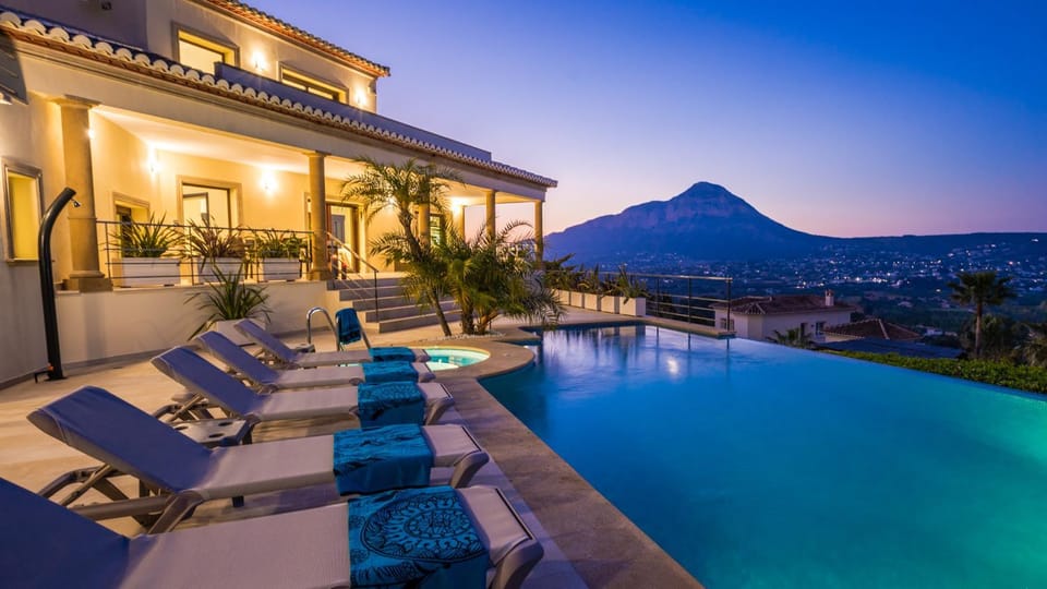 Night, Natural landscape, Pool view