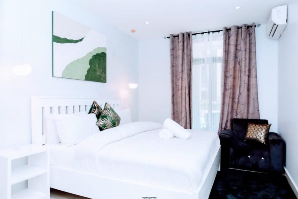 Bed, Bedroom, wardrobe, air conditioner