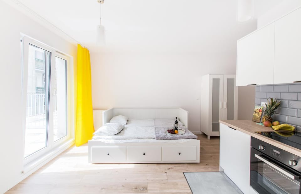 Yellow Apartment z Tarasem Apartment in Wroclaw