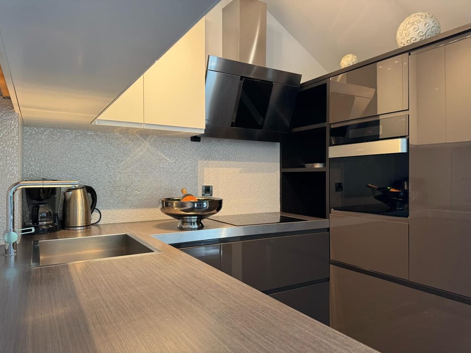 Kitchen or kitchenette, dishwasher, minibar, oven, stove, toaster