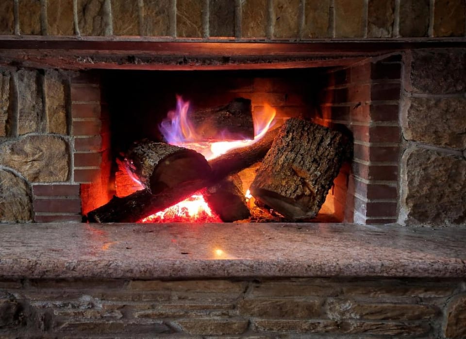 Living room, fireplace