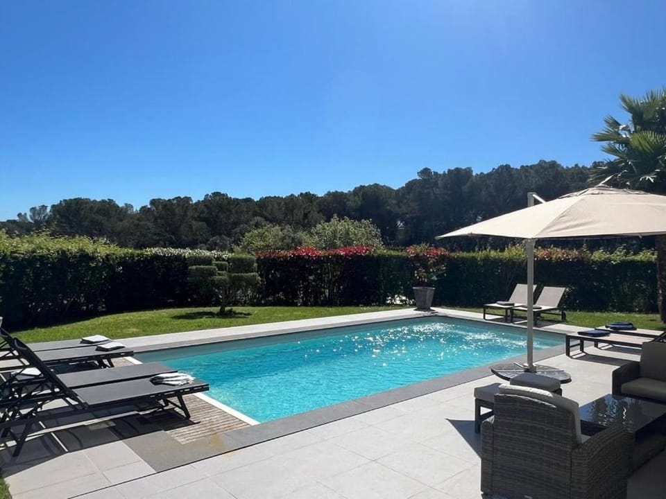 Natural landscape, Pool view, Swimming pool, sunbed