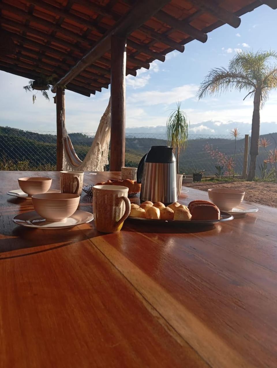 Natural landscape, View (from property/room), Balcony/Terrace, Food, Mountain view