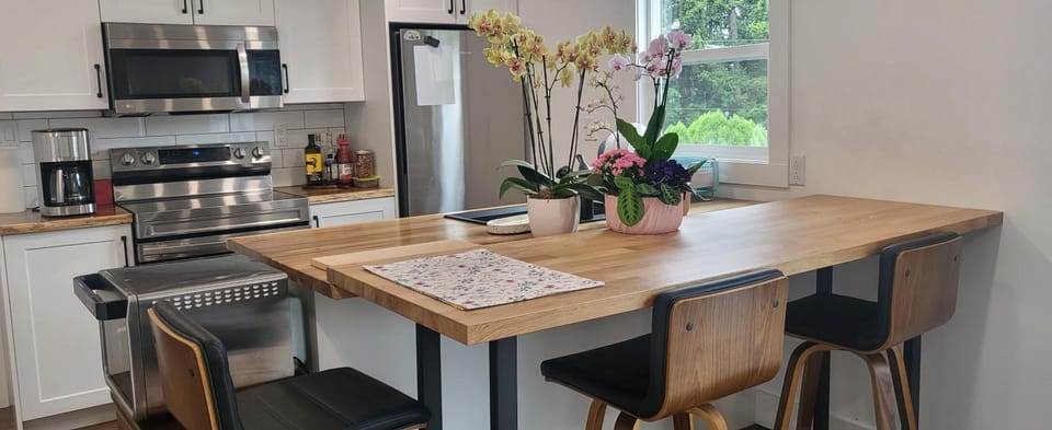 Kitchen or kitchenette, Dining area, stove