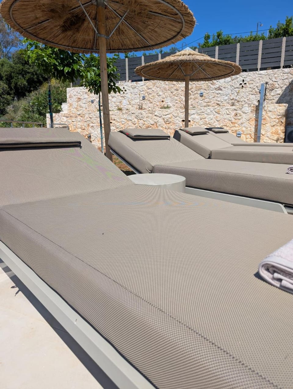 Pool view, Sea view, Swimming pool, Sunrise, sunbed