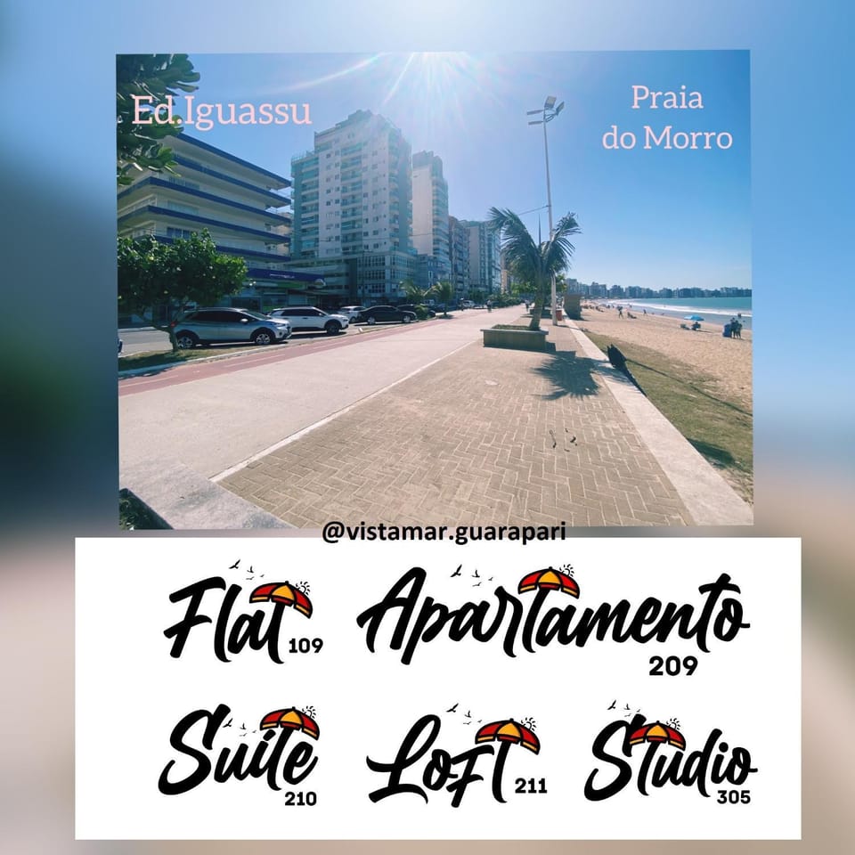 Studio 305 - Praia do Morro Guarapari ES - prédio frente Mar - varanda com vista mar - elevador - atravessou a avenida, ja esta na Praia - internet - SEM vaga ou VER Disponibilidade da garagem Apartment in Guarapari