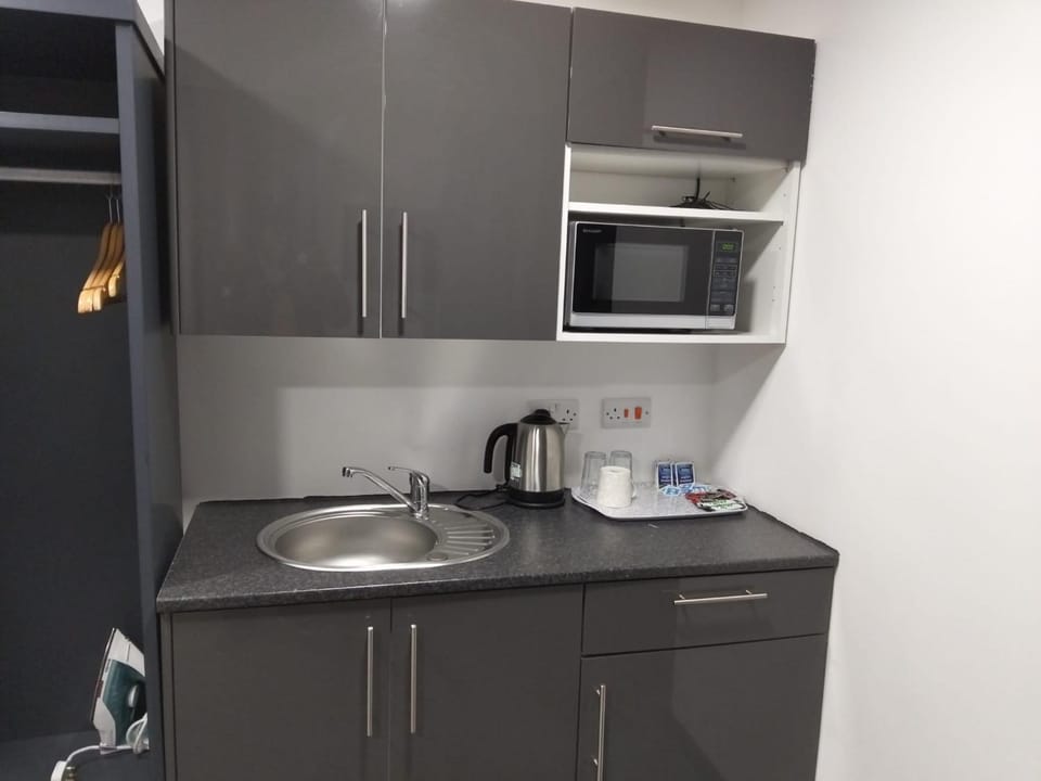 Kitchen or kitchenette, minibar, stove
