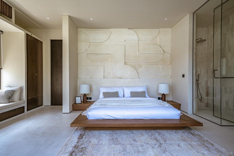 Bed, Bedroom, towels, wardrobe