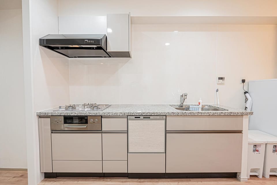 Kitchen or kitchenette, dishwasher