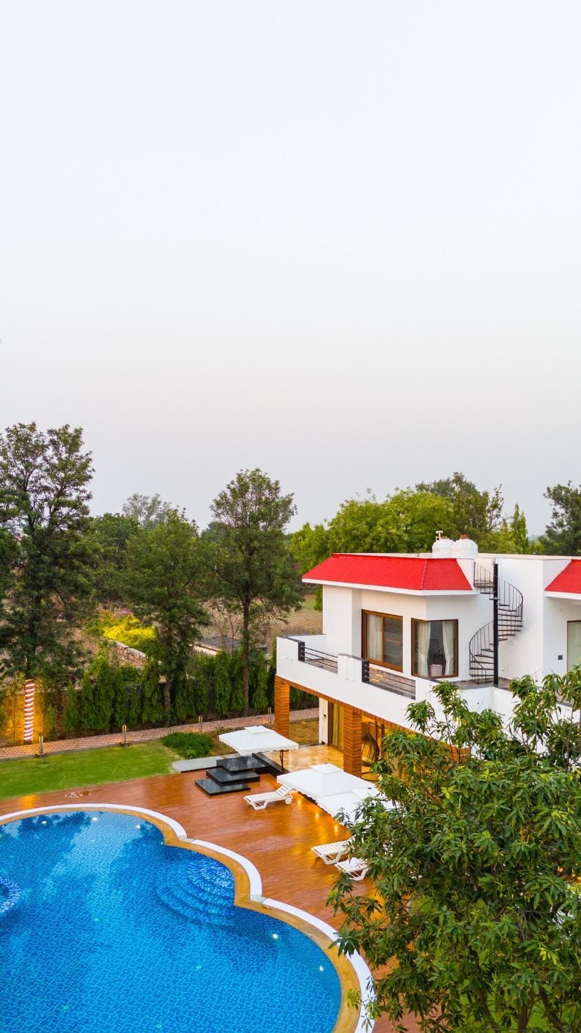 ELIVAAS Signature Sanisa Farm 3-BHK Farmhouse with Pvt Pool, Game Zone & Lush Garden Villa in Haryana