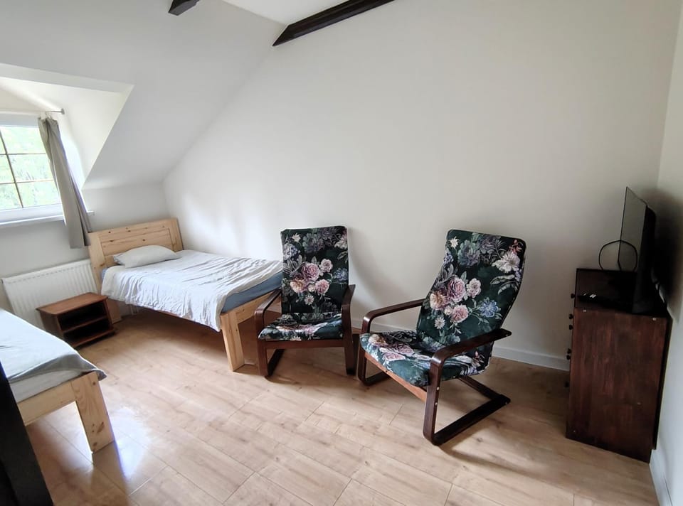 Bed, TV and multimedia, Living room, Photo of the whole room, Seating area, Bedroom