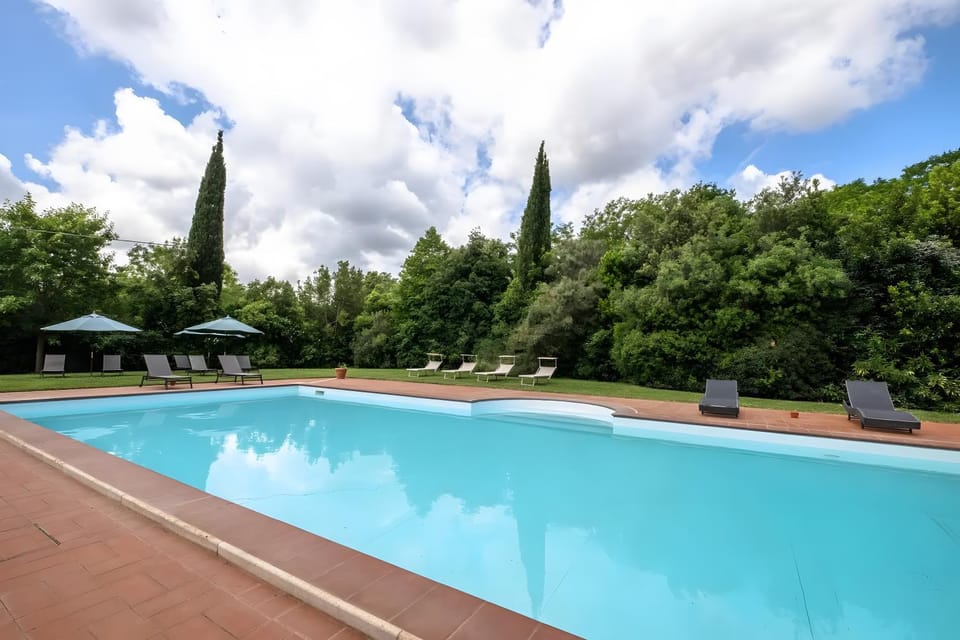 Property building, Living room, Swimming pool