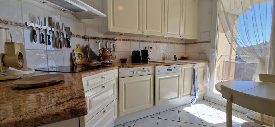 Kitchen or kitchenette, Dining area, dishwasher, stove