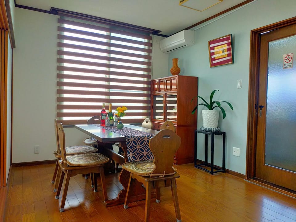 Dining area, air conditioner