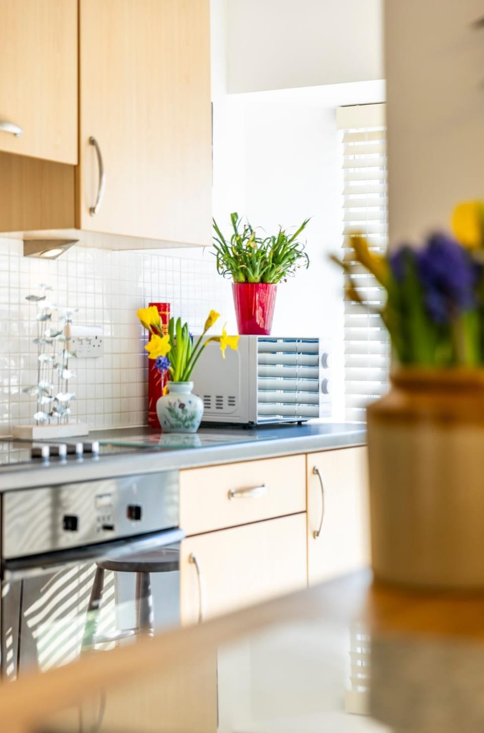 Kitchen or kitchenette, dishwasher, stove