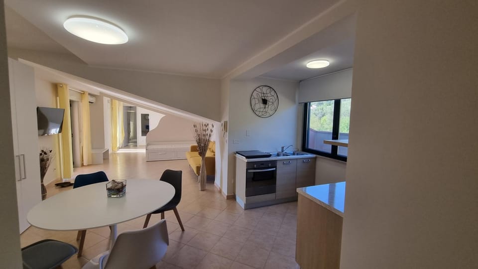 Living room, kitchen