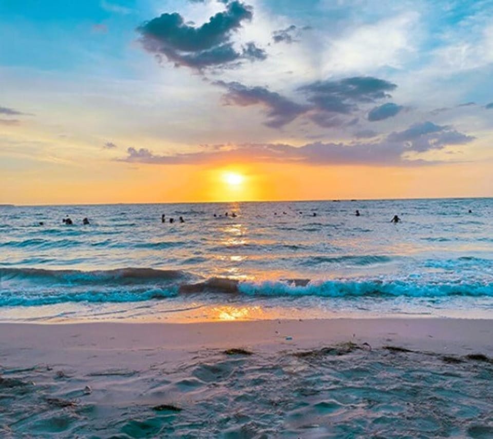 Natural landscape, Beach, Sunset