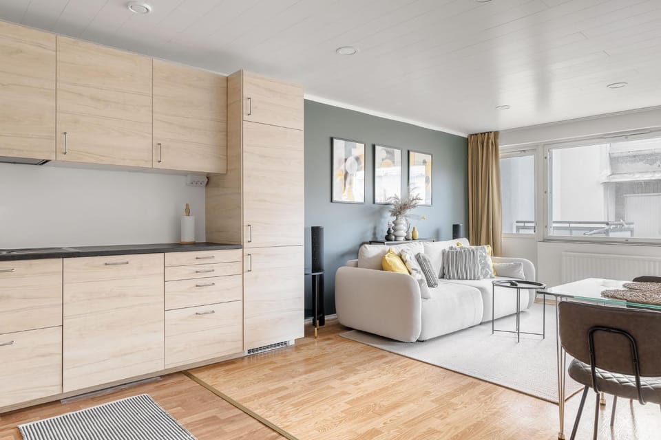 Kitchen or kitchenette, Living room, Dining area