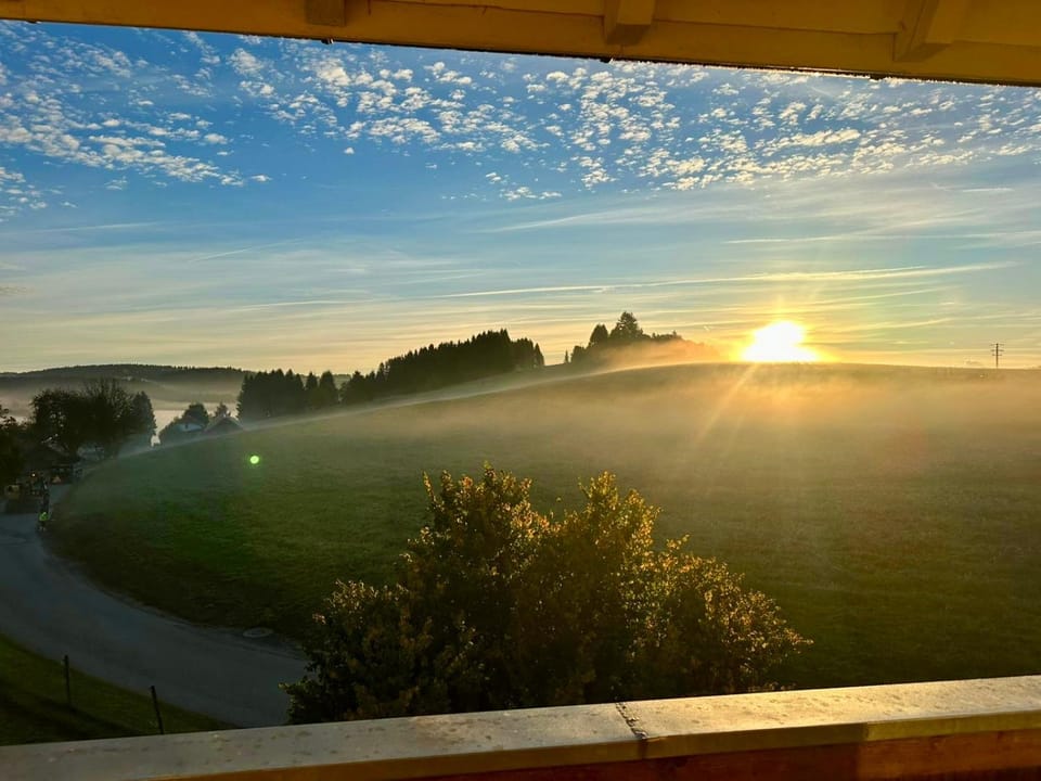 Natural landscape, Balcony/Terrace, Sunrise