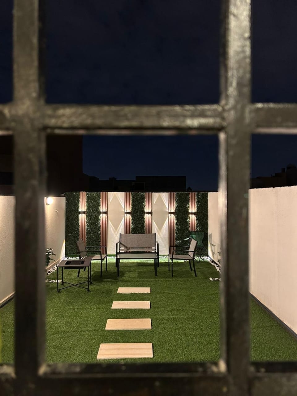 Patio, Night, Garden, Garden view