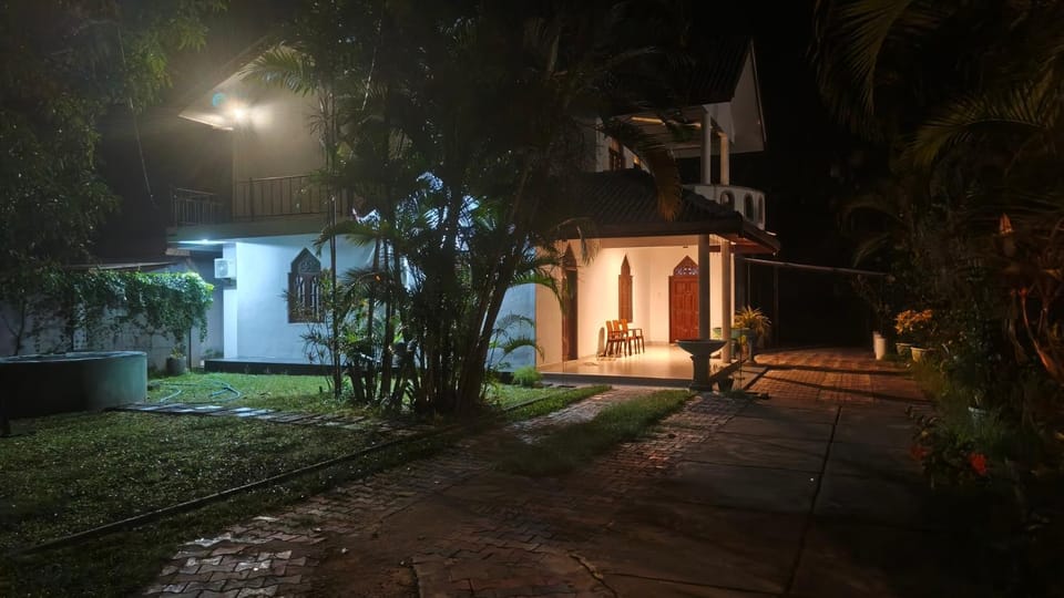 Property building, Night, Garden view