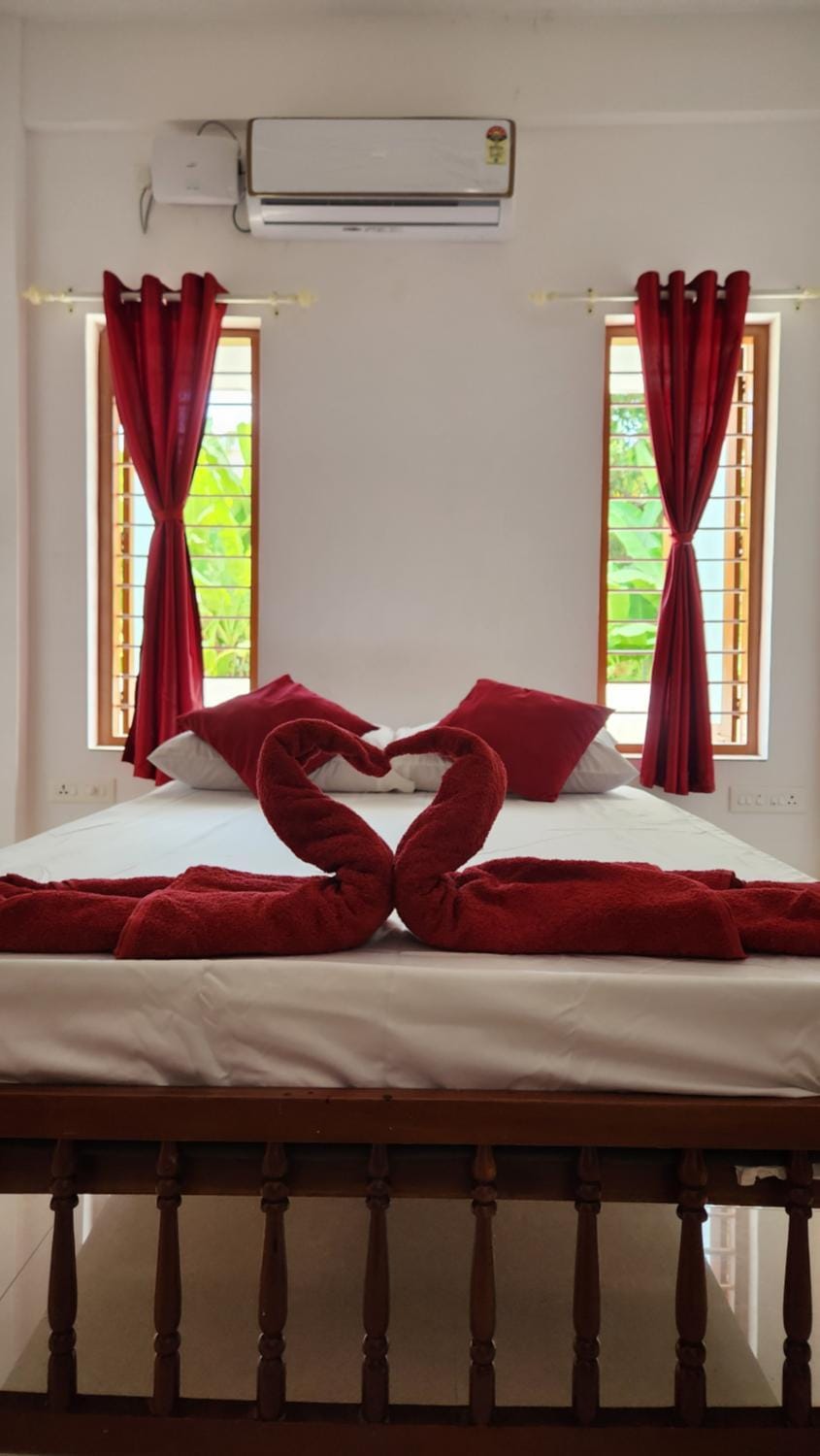Bed, Bedroom, air conditioner