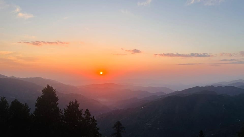 Natural landscape, Mountain view, Sunset