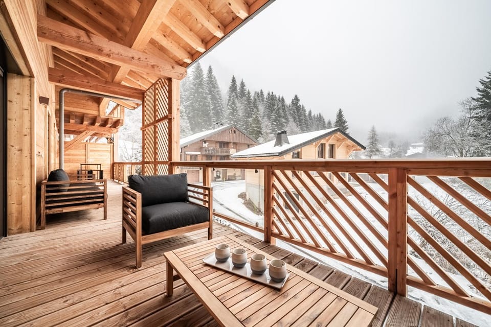 Natural landscape, Winter, Balcony/Terrace, Seating area, Mountain view