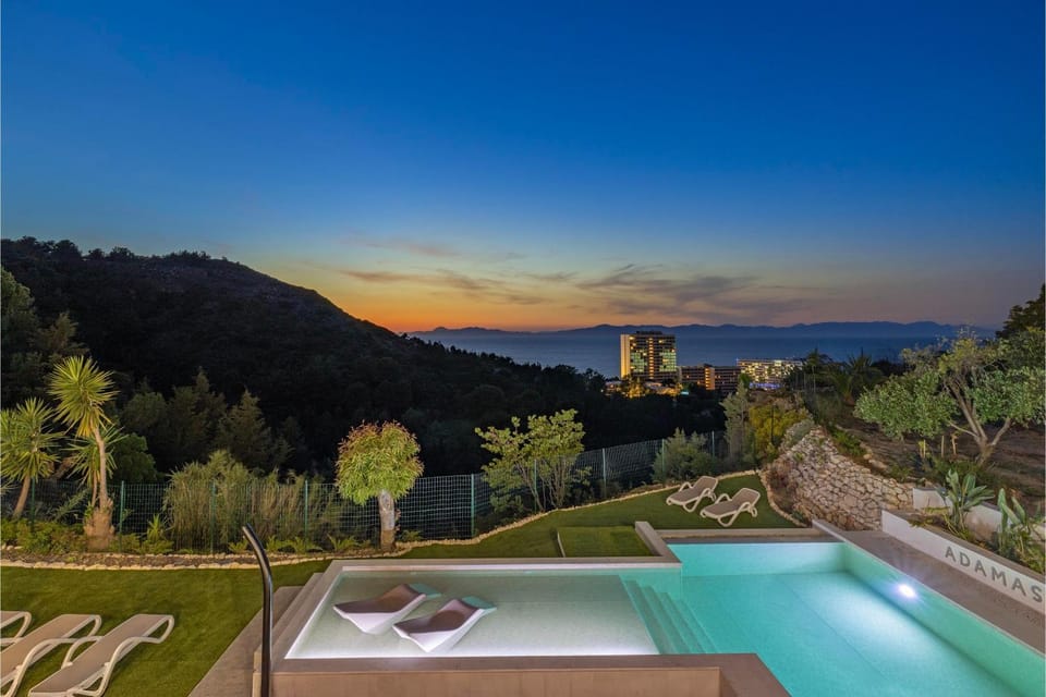 Swimming pool, Sunset