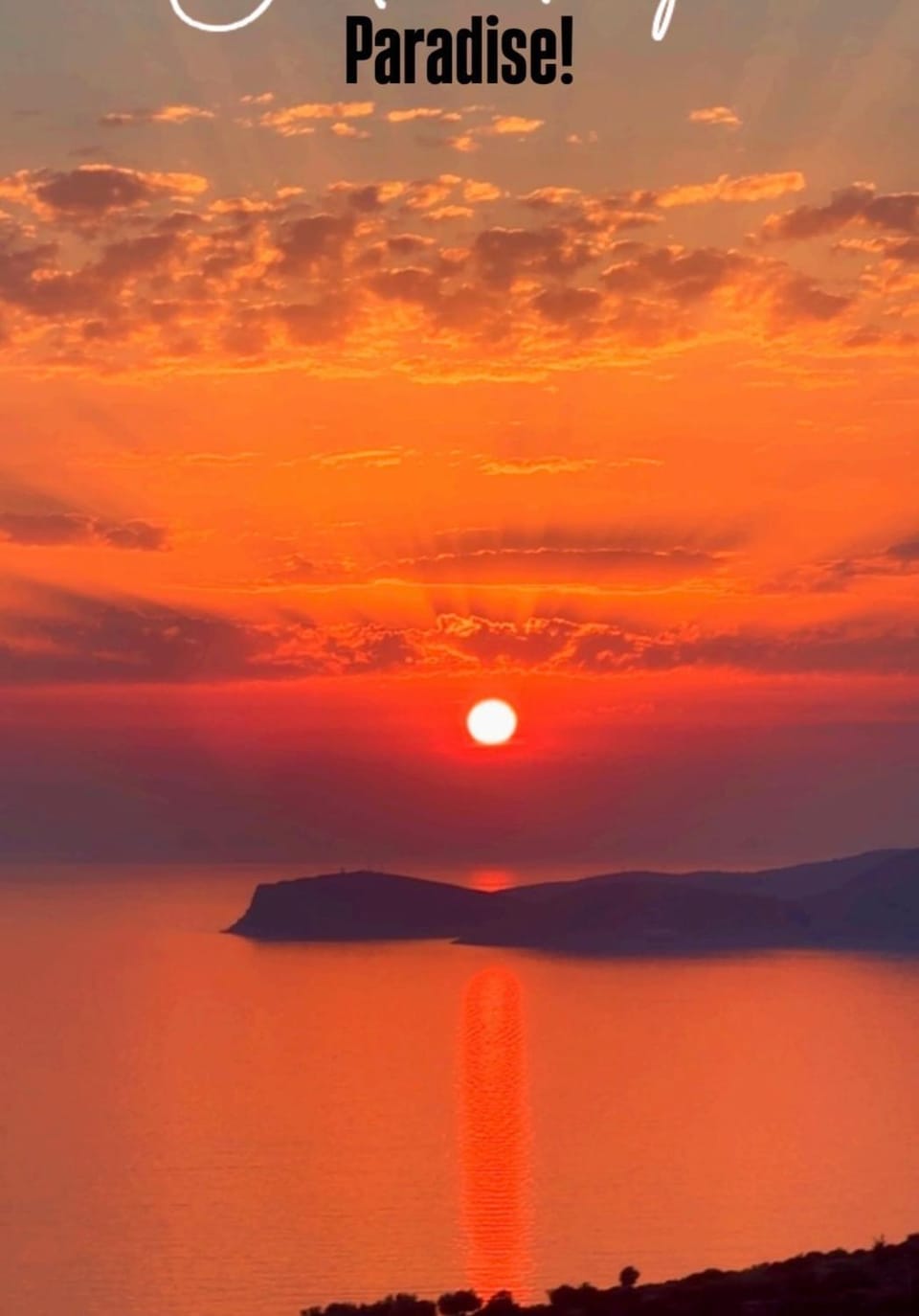 Text overlay, Sunset
