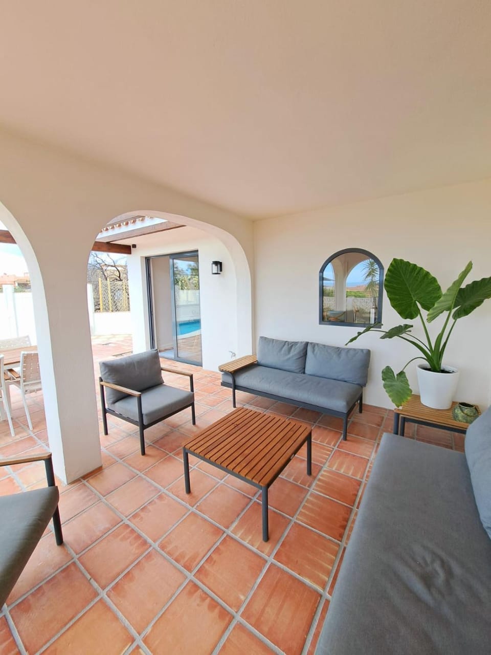 Patio, Balcony/Terrace, Pool view, Swimming pool, sunbed