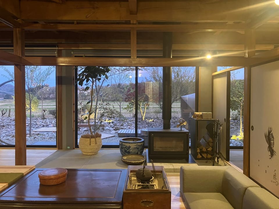 Living room, Seating area, Garden view