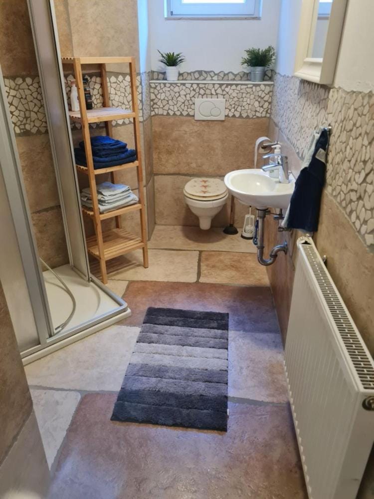 Toilet, Bathroom, towels