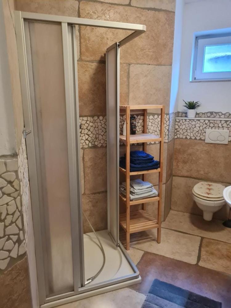 Shower, Toilet, towels