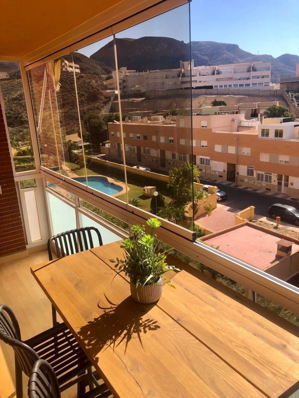 Natural landscape, Balcony/Terrace, Pool view