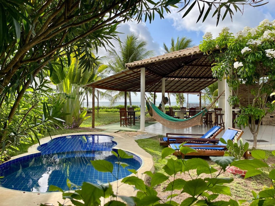 Patio, Day, Natural landscape, Garden, Garden view, Pool view, Swimming pool, sunbed