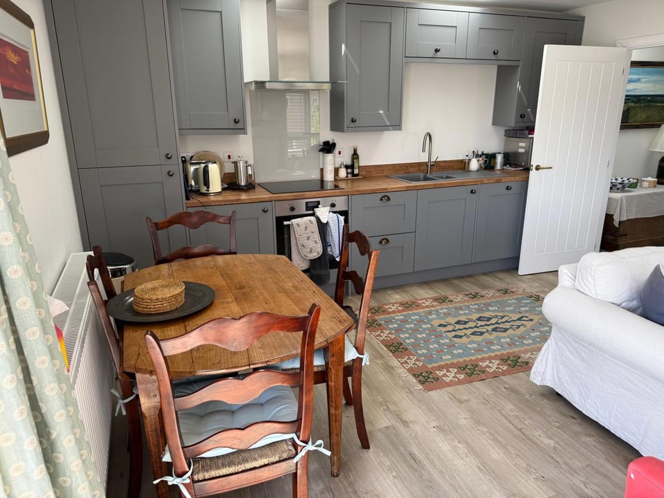 Kitchen or kitchenette, Dining area, oven, stove, toaster