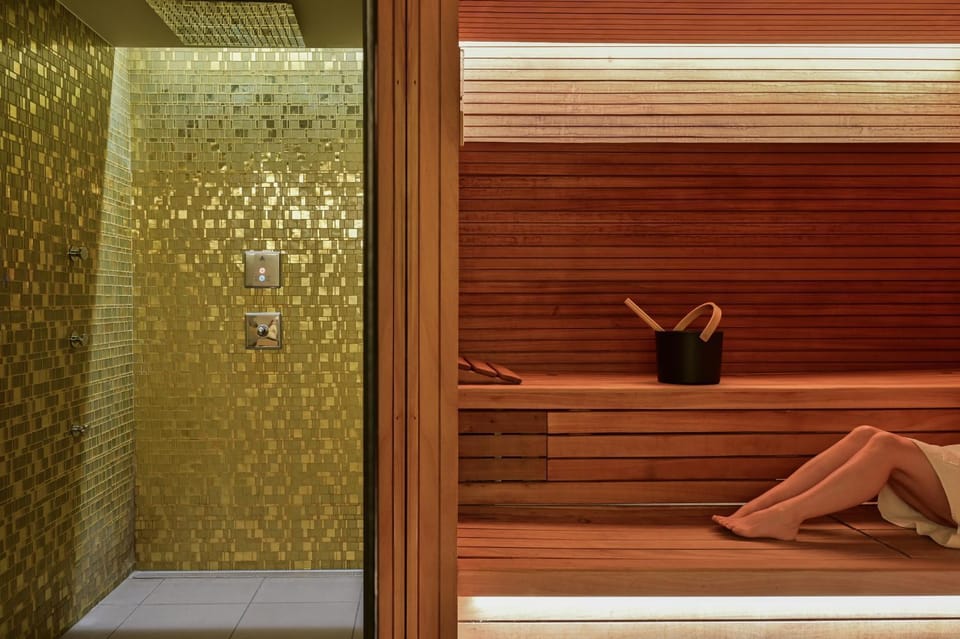 Shower, Sauna, Spa and wellness centre/facilities