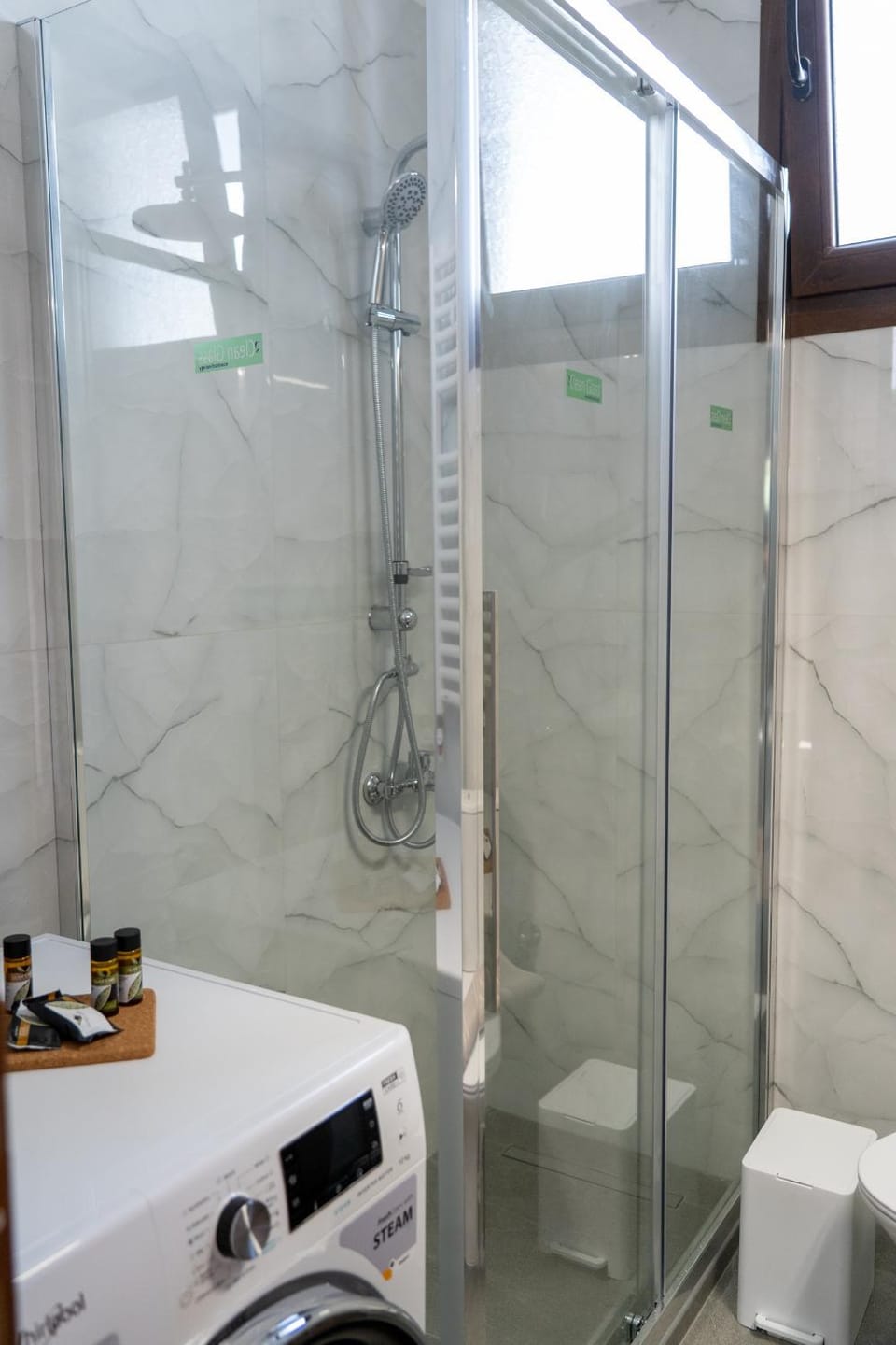 Shower, washing machine