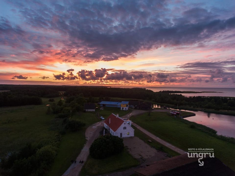 Bird's eye view, Summer, Beach, Sunset