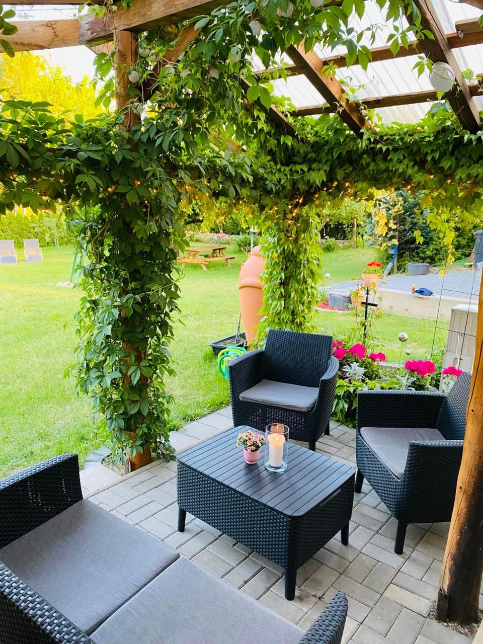 Patio, Garden, Balcony/Terrace, Seating area, Garden view