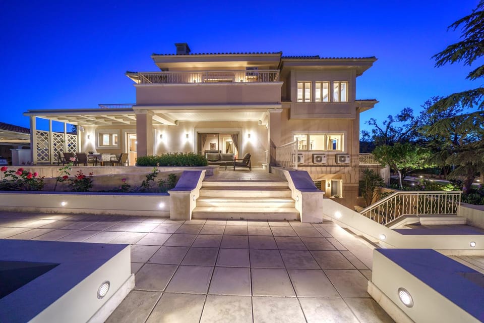 Property building, Patio, Night, Balcony/Terrace