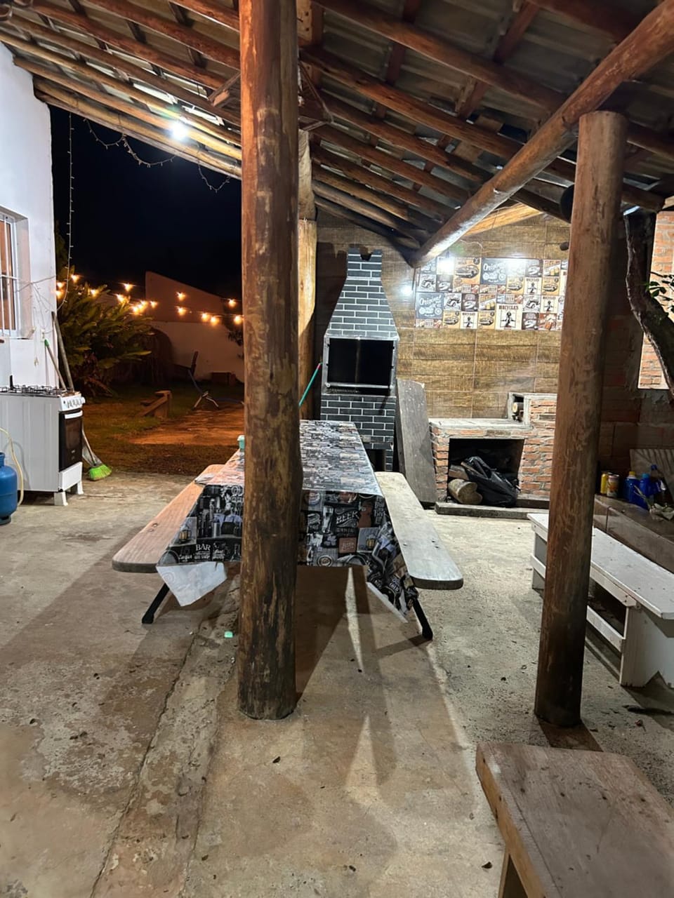Patio, Night, BBQ facilities, Dining area