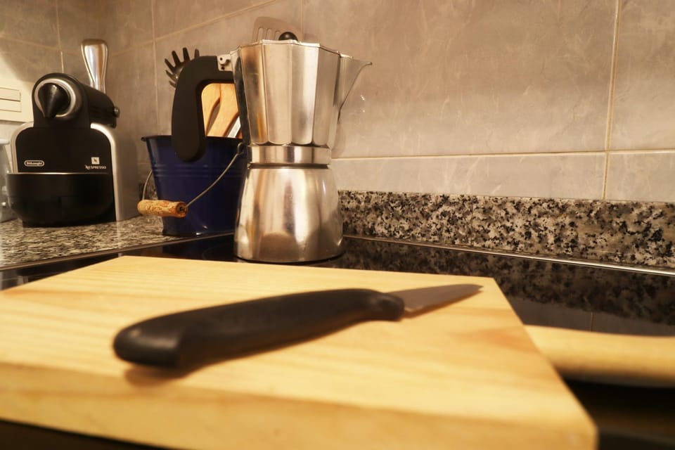 Kitchen or kitchenette, stove, kitchen
