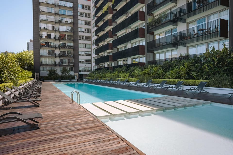 View (from property/room), Pool view, Swimming pool, sunbed