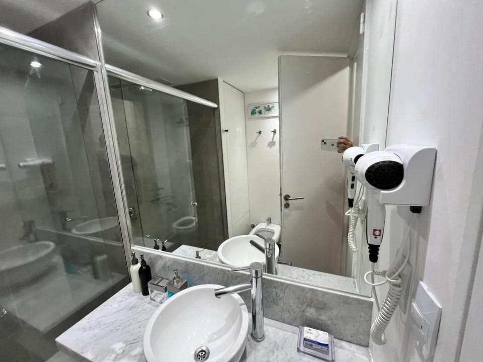 Shower, Bathroom, hair dryier, towels