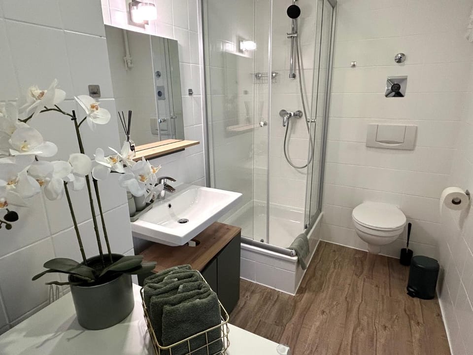 Shower, Toilet, Bathroom, towels